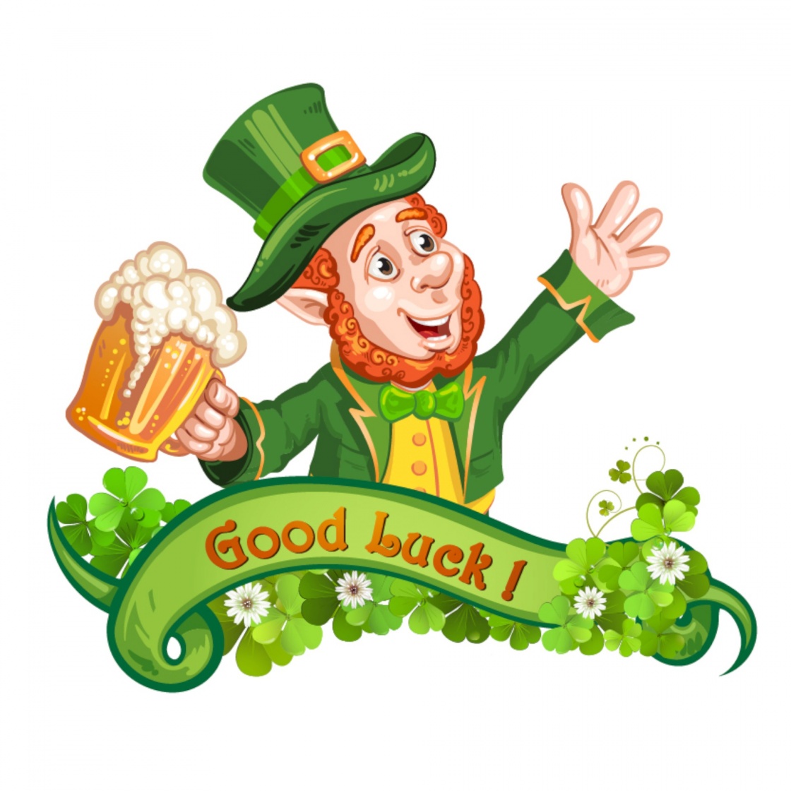 'Leprechaun Drinking Beer-St. Patrick's Day Cartoon' - Ireland